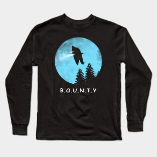 Funny Cool 80's Retro Bounty Hunter Sci-fi Parody Long Sleeve T-Shirt